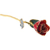 JDSP61-9141 LACQUERED RED ROSE WITH GOLD TRIM - Johnny Dang & Co