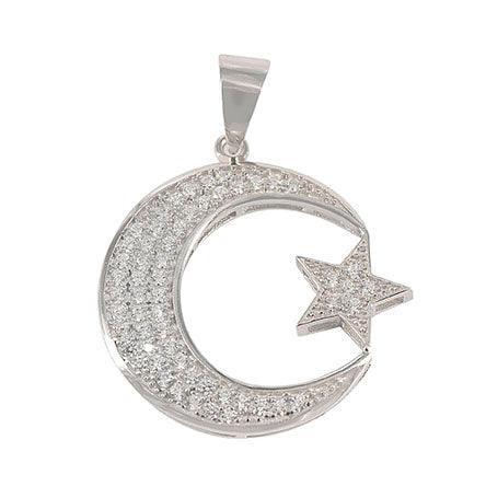 Silver Star and Crescent Pendant - Johnny Dang & Co
