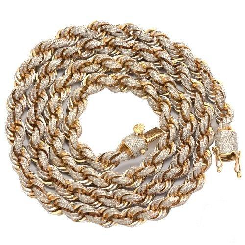 10KY 9.75CTW DIAMOND ROPE CHAIN 22” - Johnny Dang & Co