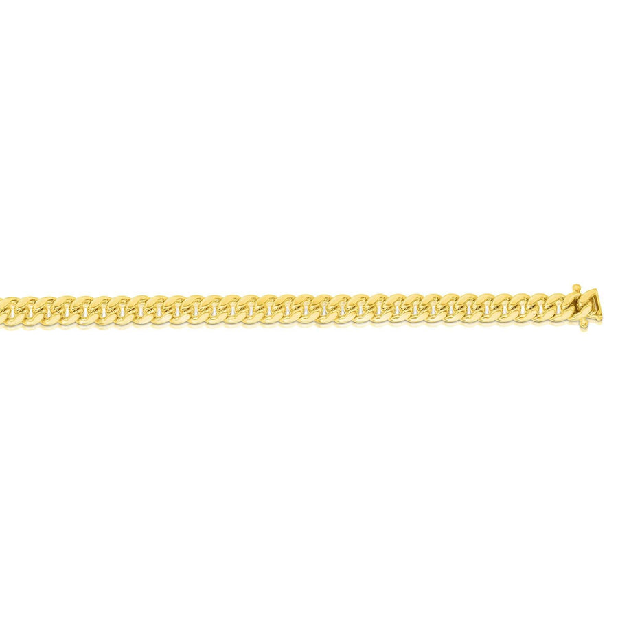 14kt Gold 8.5 inches Yellow Finish 5mm New Miami Cuban Bracelet with Box Clasp