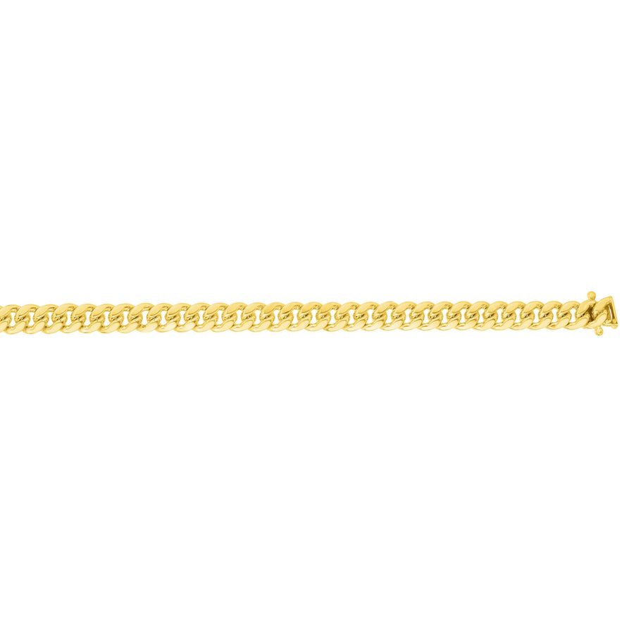 14kt Gold 8.75 inches Yellow Finish 9.2mm Polished New Miami Cuban Bracelet with Box Clasp