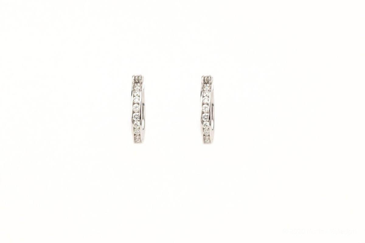 0.55CT Diamond Hoop Earrings - Johnny Dang & Co