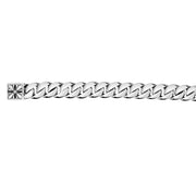 Silver 8 inches Oxidized 12mm Shiny Curb Link with Box Clasp - Johnny Dang & Co