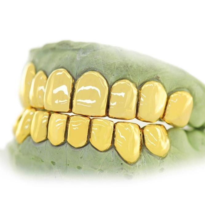 Gold Teeth JDTK-3001B  Perm Cut Pullout Grill- 10 Teeth Top or Bottom - Johnny Dang & Co