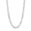 Sterling Silver 7.85mm Cuban Chain - Rhodium Plated - Johnny Dang & Co