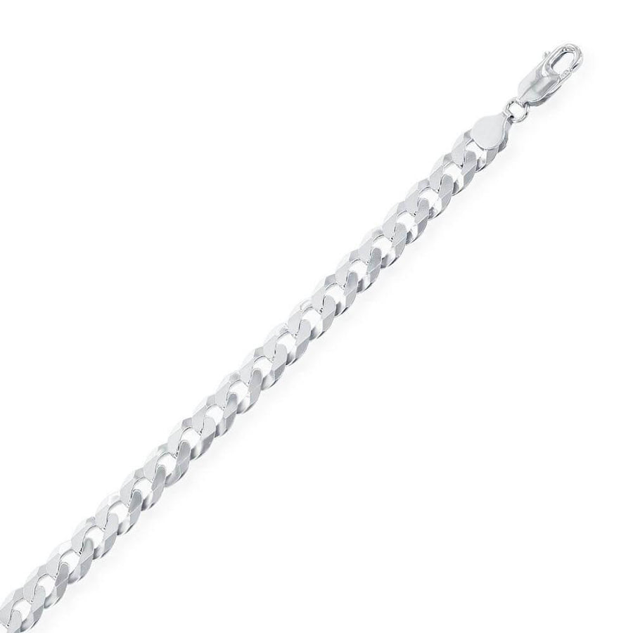 Sterling Silver 7.85mm Cuban Chain - Rhodium Plated - Johnny Dang & Co
