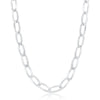 Sterling Silver 7.1mm Flat Cheval Chain - Rhodium Plated - Johnny Dang & Co