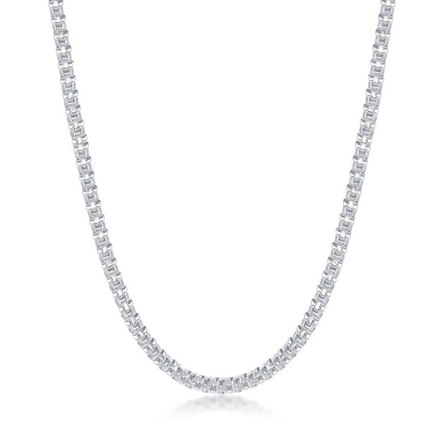 Sterling Silver 3mm Round Coriana Chain - Rhodium Plated - Johnny Dang & Co