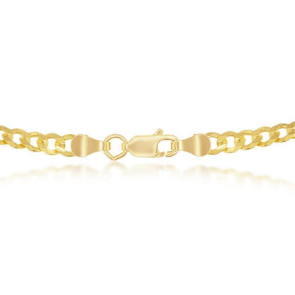 Sterling Silver 4.5mm Cuban Chain - Gold Plated - Johnny Dang & Co