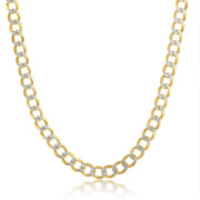 Sterling Silver 5mm Pave Cuban Chain - Gold Plated - Johnny Dang & Co