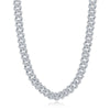 Sterling Silver 8mm Micro Pave Monaco Chain - Johnny Dang & Co