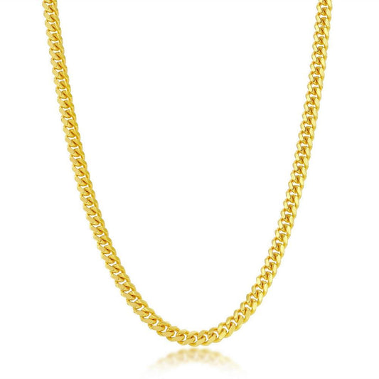 14k Gold 3.5mm Solid Miami Cuban Chain 20" 22" 24" - Johnny Dang & Co