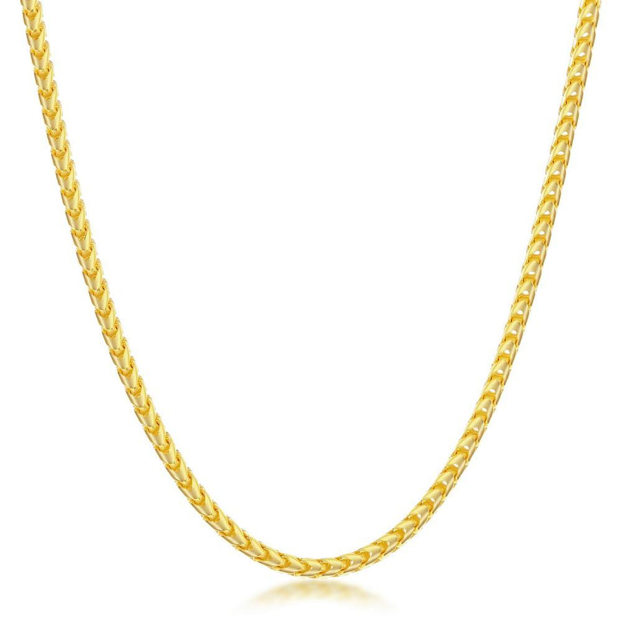 Sterling Silver 2.3mm Franco Chain - Gold Plated - Johnny Dang & Co