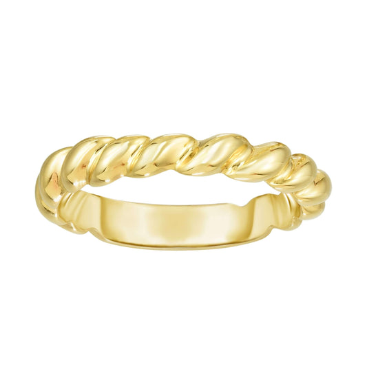 14kt Gold Size-7 Yellow Finish 3.7x21x1.5mm Polished Ring - Johnny Dang & Co