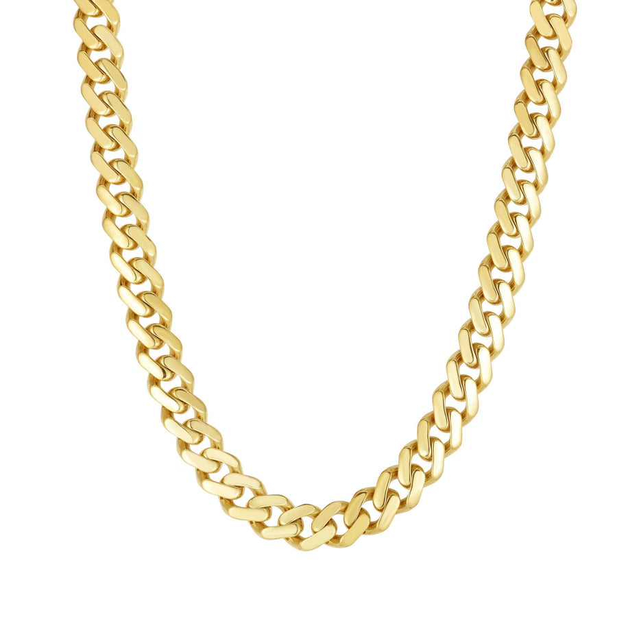 14kt Gold 22 inches Yellow Finish 9.5mm Polished Chain with Box with Both Side Push Clasp