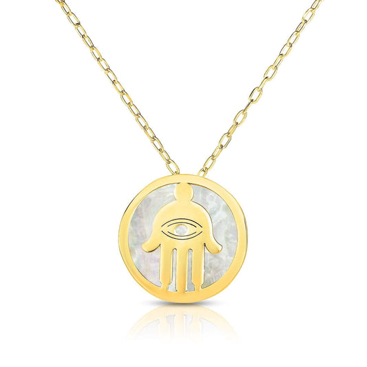 14kt Gold 16 inches Yellow Finish Chain:0.8mm+Center Round Pendant:11mm Shiny Fancy Necklace with 1 inches Extender Spring Ring Clasp - Johnny Dang & Co