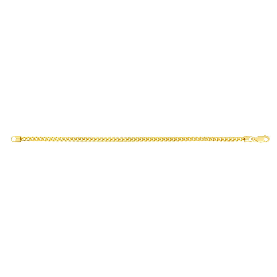 14kt Gold 24 inches Yellow Finish 4mm Shiny Round Franco Chain with Lobster Clasp
