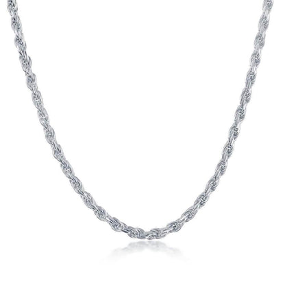 Sterling Silver 2.7MM Rope Chain - Silver Plated - Johnny Dang & Co