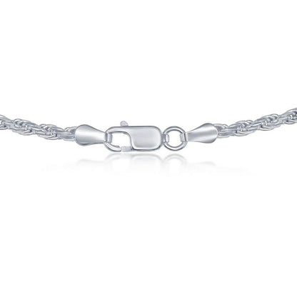 Sterling Silver 2.7MM Rope Chain - Silver Plated - Johnny Dang & Co