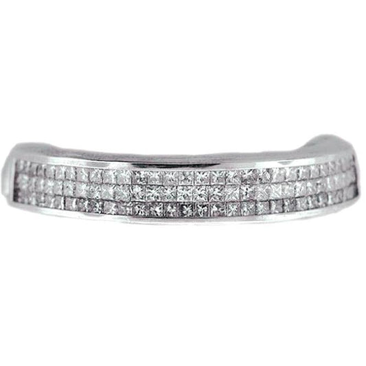 PRINCESS CUT WHITE DIAMOND INVISIBLE SET [TVJ_S102] - Johnny Dang & Co