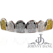 JDTK-S-5060-c-Yellow & White invisible Block Grillz - Johnny Dang & Co