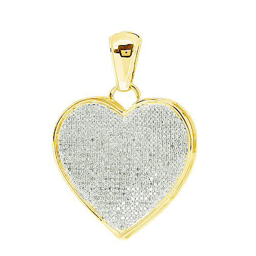 10KY 1.00CTW INVERTED HEART PENDANT
