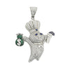 STERLING SILVER CZ DOUGHBOY PENDANT - Johnny Dang & Co