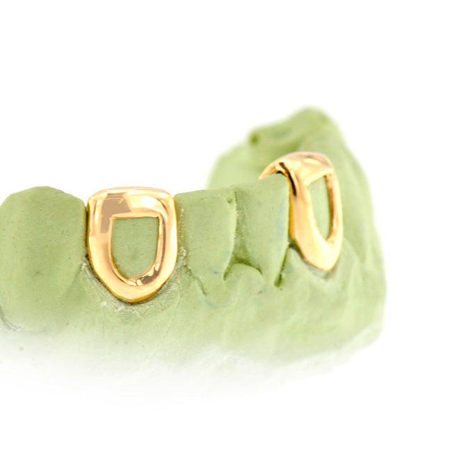 JDTK45/3002-Deuce -2 Piece Solid or Open Face Grillz with Back Bar - Johnny Dang & Co