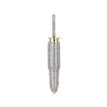 10k Yellow Gold Bullet Case Pendant 1.54ct - Johnny Dang & Co
