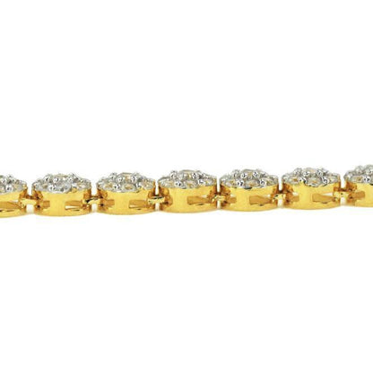 Silver CZ Prong Set Flower Necklace - Johnny Dang & Co