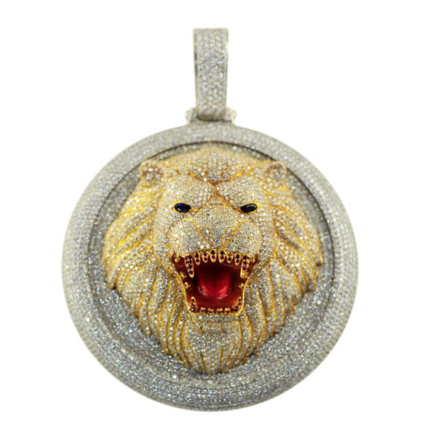 DIAMOND CUSTOM LION HEAD PENDANT