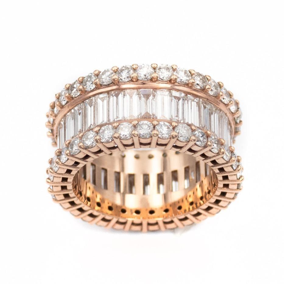 Rose Gold Royal Baguette Ring - Johnny Dang & Co