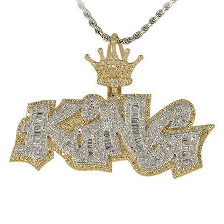 GNS122264 - Diamond King Crown Pendant - Johnny Dang & Co