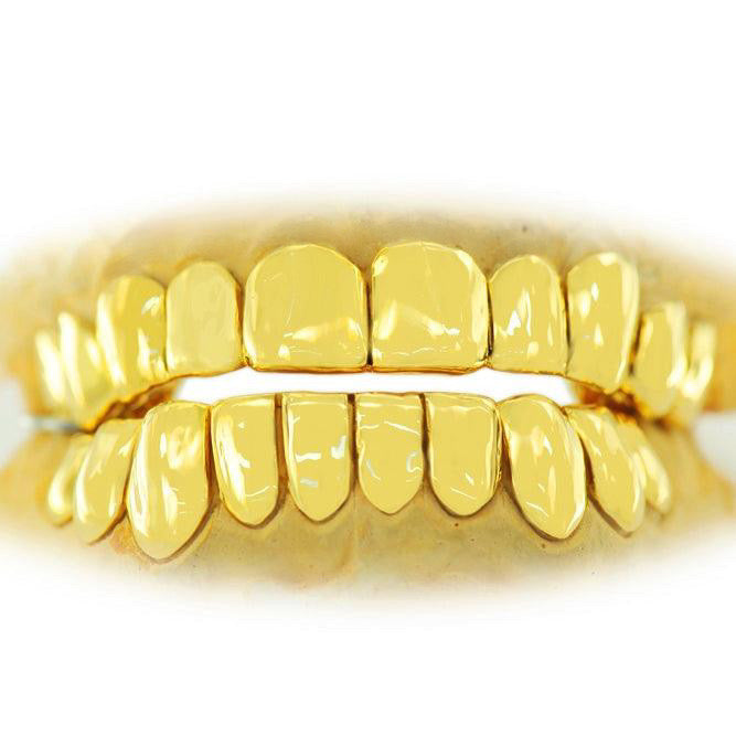 Gold Teeth JDTK-3001A-4  Perm Cut Pullout Grill- 4 Teeth Top Or Bottom