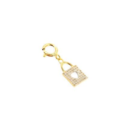 10k Yellow Gold and Diamond 'Lock With Heart Opening' Charm - 10022 - Johnny Dang & Co