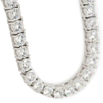 CZ SILVER TENNIS CHOKER 18" - 24" NECKLACE - Johnny Dang & Co
