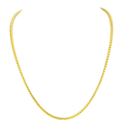 14K Gold 2.8mm Diamond Cut Solid Franco Chain 20" 22" 24" - Johnny Dang & Co