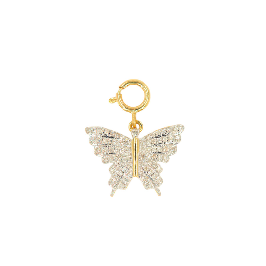 10k Yellow Gold and Diamond 'Butterly' Charm - 10065