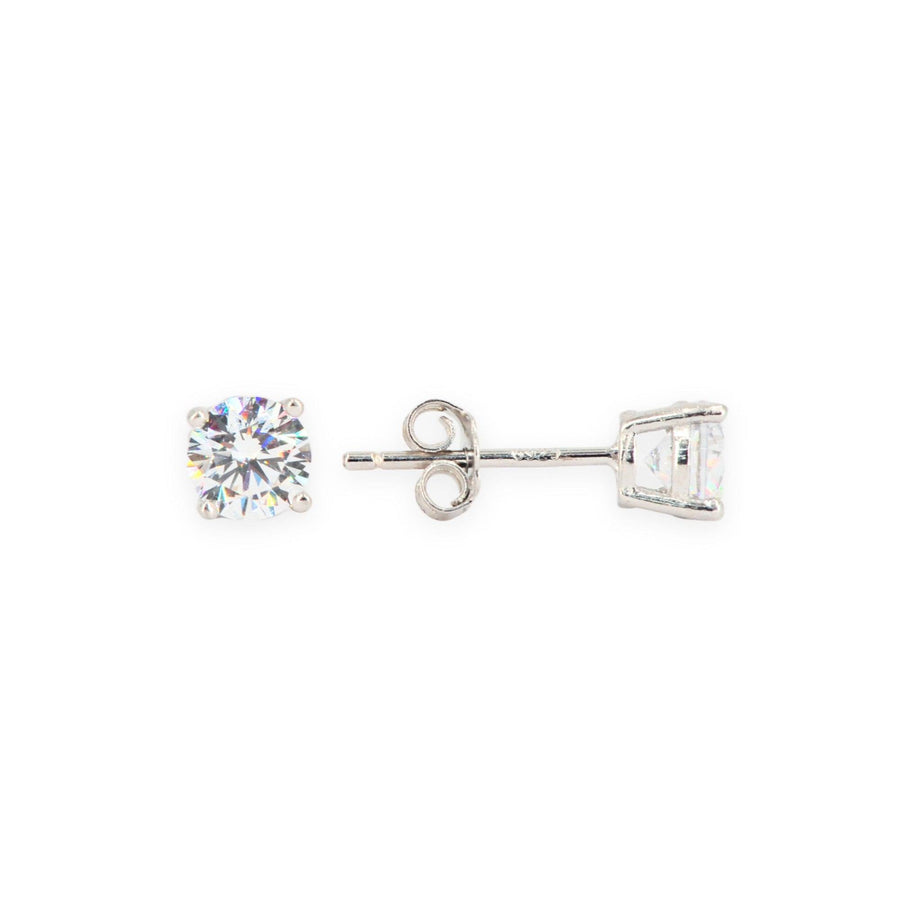 Silver and CZ Stud Earrlings - Johnny Dang & Co