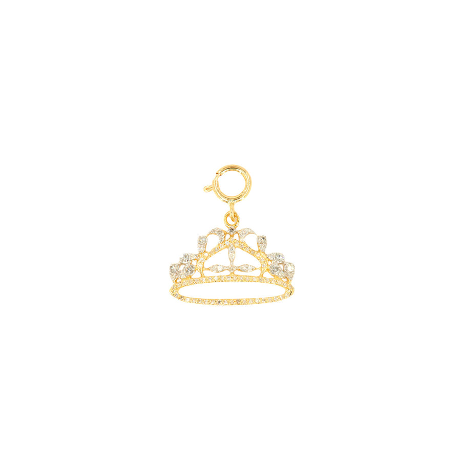10k Yellow Gold and Diamond 'Tiara' Charm - 10075