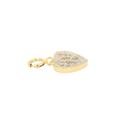 10k Yellow Gold Diamond 'Baguette Heart' Charm - 10060 - Johnny Dang & Co