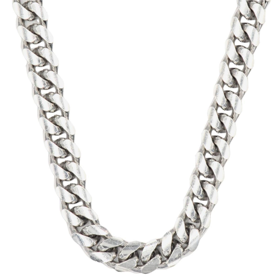 Silver 12mm Solid Cuban Chain 22-24 Inches - Johnny Dang & Co