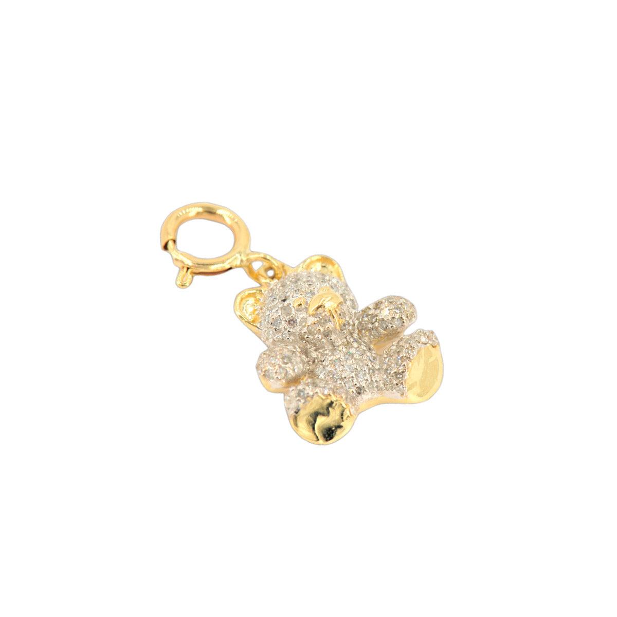 10k Yellow Gold and Diamond 'Teddy Bear' Charm - 10069 - Johnny Dang & Co
