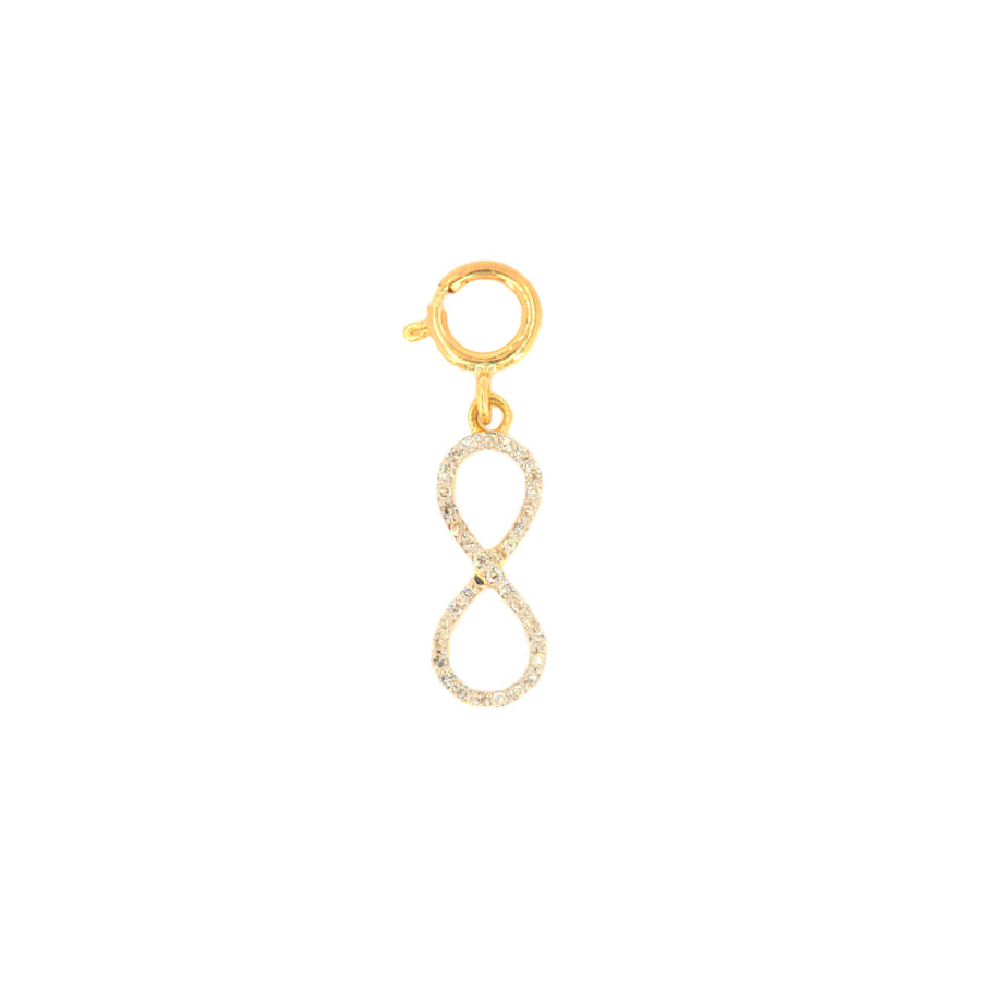 10k Yellow Gold and Diamond 'Infinity' Charm - 10051