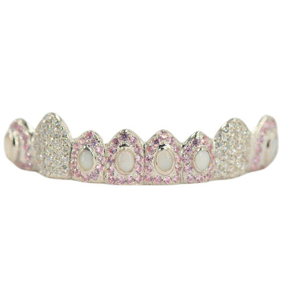 8 Top/ 8 Bottom Shooting Star Opal and Honeycomb Grillz - Johnny Dang & Co