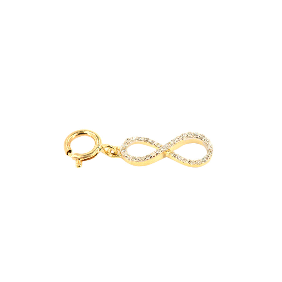 10k Yellow Gold and Diamond 'Infinity' Charm - 10051