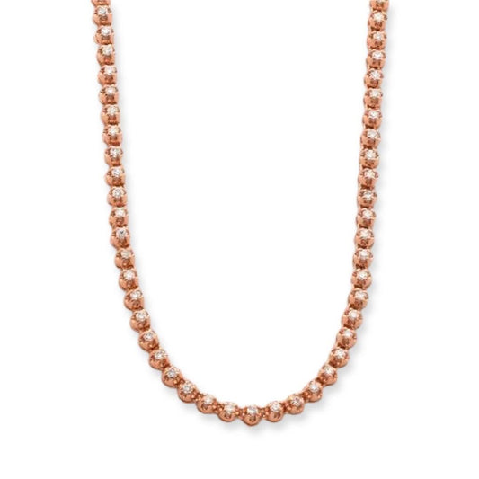 10KR 2.60CTW DIAMOND BUTTERCUP TENNIS NECKLACE - Johnny Dang & Co