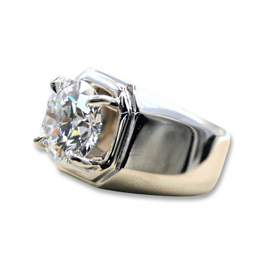Custom 5.13 Carat Flawless Diamond Ring
