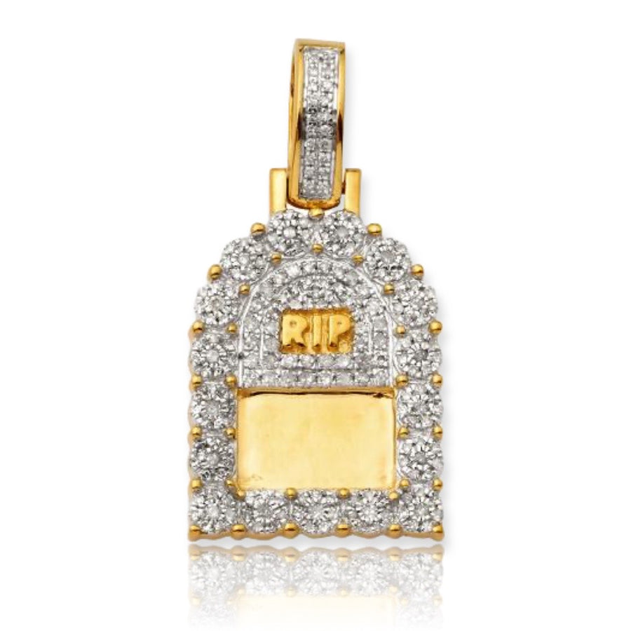 10KY 0.85CTW DIAMOND TOMBSTONE PENDANT 