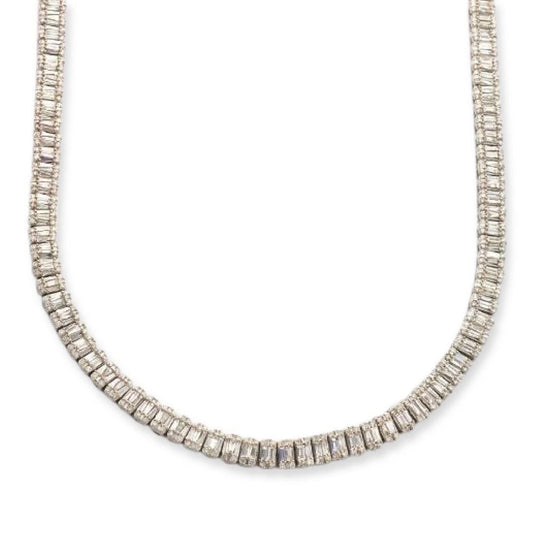 14KW 21.50CTW BAGUETTE DIAMOND SQUARE CLUSTER - Johnny Dang & Co